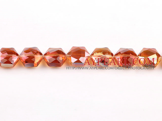 manmade crystal beads,9*14*16mm,accompany with colors,Sold per 13.78inches strand
