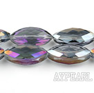 Crystal Beads, Purple, 9*12*25mm colorized, horse eye shape, Sold per 13.39-inch strand