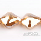 manmade crystal beads,12*19*22mm Baroque,accompany with amber color ,sold per 13.78inch strand
