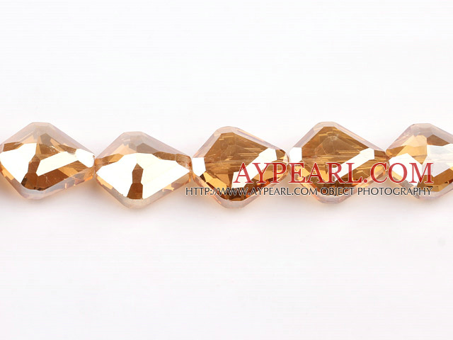 manmade crystal beads,12*19*22mm Baroque,accompany with amber color ,sold per 13.78inch strand
