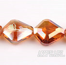 manmade crystal beads,12*19*22mm Baroque,accompany with orange color ,sold per 13.78inch strand