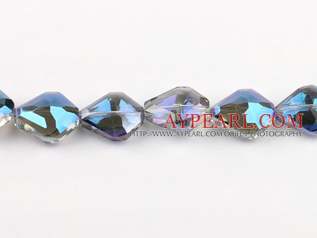 manmade crystal beads,12*19*22mm Baroque,accompany with blue color,sold per 13.78inch strand