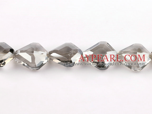 manmade crystal beads,12*19*22mm Baroque,accompany with grey color ,sold per 13.78inch strand