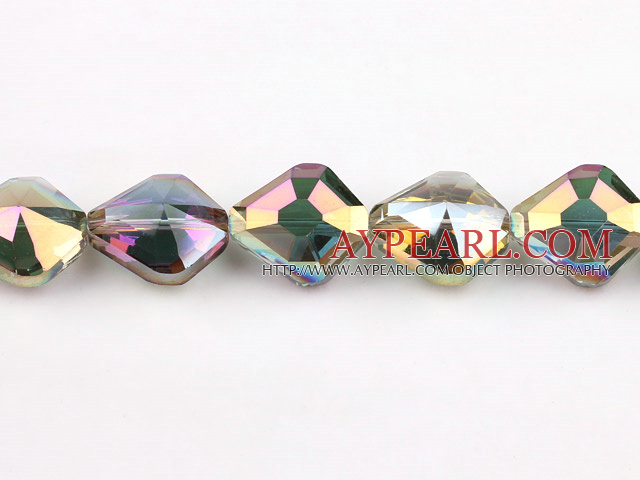 manmade crystal beads,12*19*22mm Baroque,accompany with red color ,sold per strand, about 13.78inches