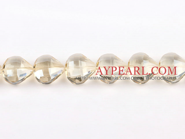 manmade crystal beads,10*14*20mm Baroque,silver champagne,sold per 13.98inch strand