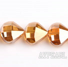 manmade crystal beads,10*14*20mm Baroque,accompany with amber color ,sold per 13.98inch strand