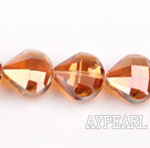 manmade crystal beads,10*14*20mm Baroque,accompany with orange color ,sold per 13.98inch strand