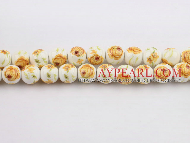 Porcelain beads,10mm round,sold per 14.96-inch strand