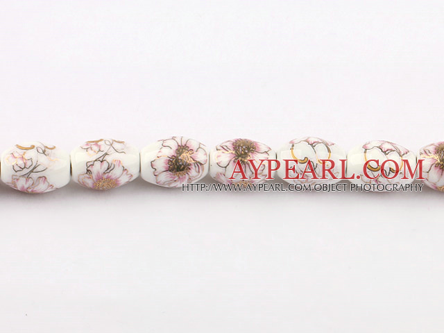 Porcelain beads,11*15mm rice,sold per 15.75-inch strand