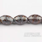 Porcelain Beads, Brown, 17*25mm rice shape, Sold per 15-inch strand