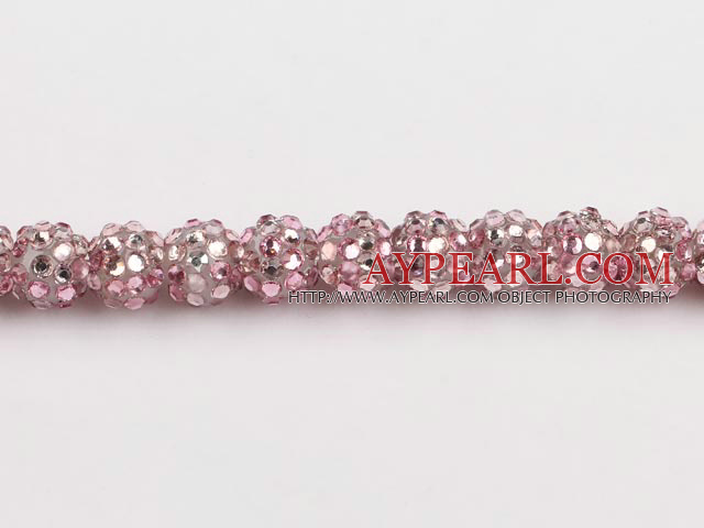 Acrylic bali beads,12mm,pink,Sold per 13.39-inch strand