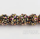 Acrylic bali beads,12mm,gold,Sold per 13.39-inch strand