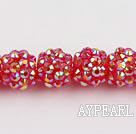 Acrylic bali beads,12mm,red,Sold per 13.39-inch strand