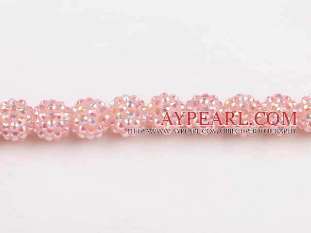 Acrylic bali beads,14mm,pink,Sold per 13.39-inch strand