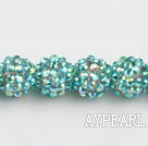Acrylic bali beads,14mm,blue,Sold per 13.39-inch strand