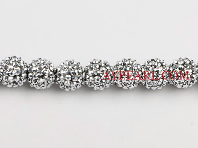 Acrylic bali beads,16mm,silver ,Sold per 14.17-inch strand