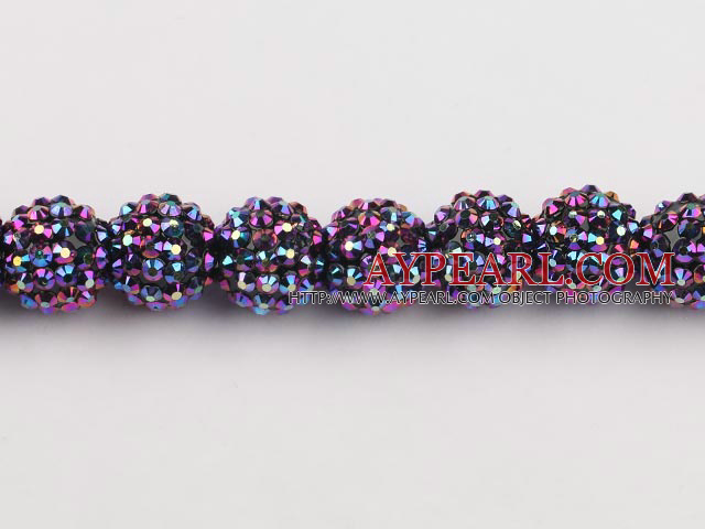 Acrylic bali beads,16mm,purple,Sold per 14.17-inch strand