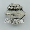 imitation silver metal spacer beads, 6mm, sold by per pkg