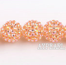Acrylic bali beads,18mm,orange,Sold per 14.17-inch strand