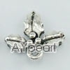 imitation silver metal beads, 12mm, leaf shape pendant, sold by per pkg