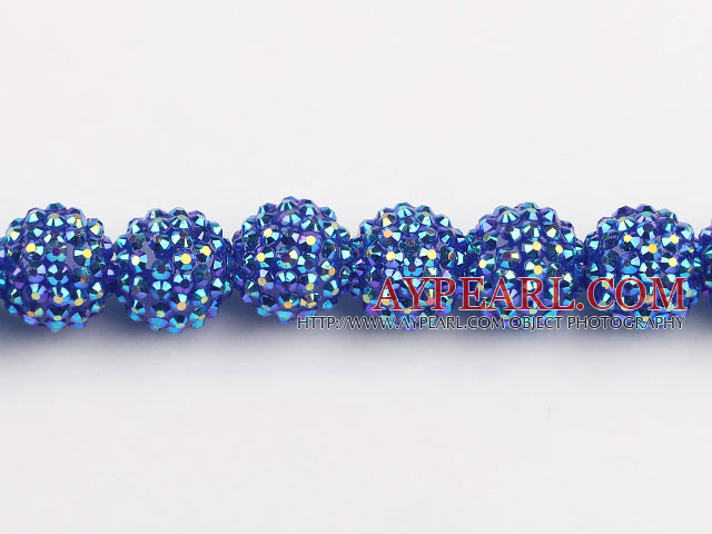 Acrylic bali beads,18mm,blue,Sold per 14.17-inch strand