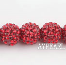 Acrylic bali beads,18mm,red,Sold per 14.17-inch strand