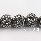 Acrylic bali beads,18mm,silver,Sold per 14.17-inch strand