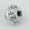 imitation silver spacer metal beads, 10mm round, sold by per pkg