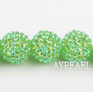 Acrylic bali beads,20mm,green,Sold per 14.57-inch strands