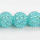Acrylic bali beads,20mm,light blue,Sold per 14.57-inch strands
