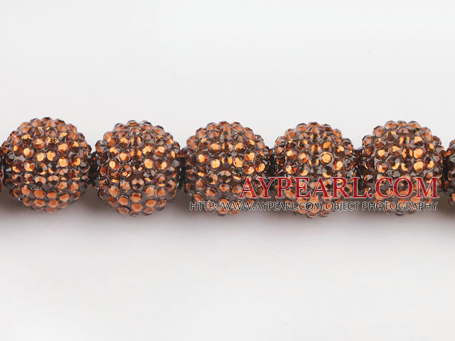 Acrylic bali beads,22mm,brown,Sold per 13.78-inch strand