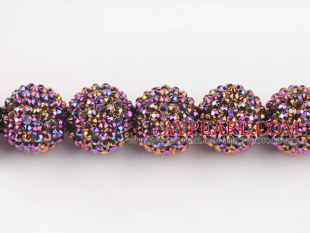 Acrylic bali beads,22mm,purple,Sold per 13.78-inch strand