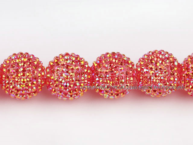 Acrylic bali beads,24mm,Magenta,Sold per 14.57-inch strands