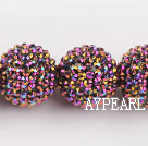 Acrylic bali beads,24mm,purple,Sold per 14.57-inch strands