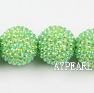 Acrylic bali beads,24mm,grass green,Sold per 14.57-inch strands