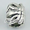 imitation silver spacer metal beads, 8*9mm, tube with pattern, sold by per pkg