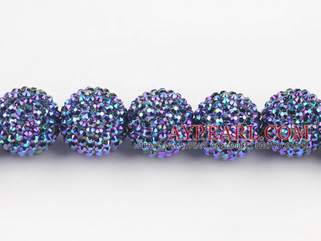 Acrylic bali beads,24mm,blue ,Sold per 14.57-inch strands