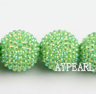 Acrylic bali beads,26mm,green ,Sold per 14.57-inch strands