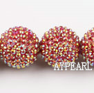 Acrylic bali beads,26mm,red ,Sold per 14.57-inch strands