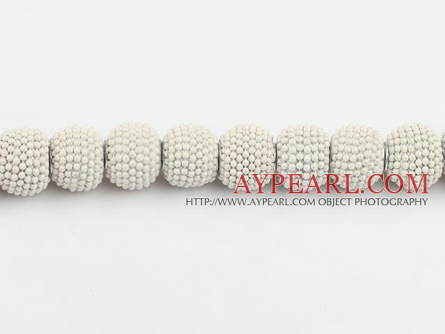 polymer clay beads,13*15mm,white,Sold per 14.96-inch strands