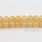 yellow jade beads,6mm round,sold per 15.75-inch strand