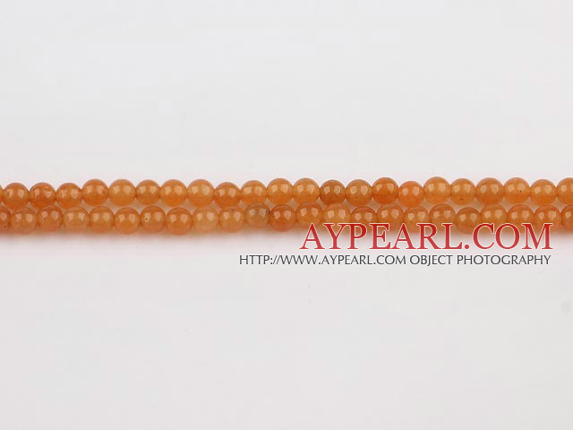 aventurine beads,4mm round, red ,sold per 15.75-inch strand