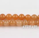 aventurine beads,6mm round, red ,sold per 15.75-inch strand