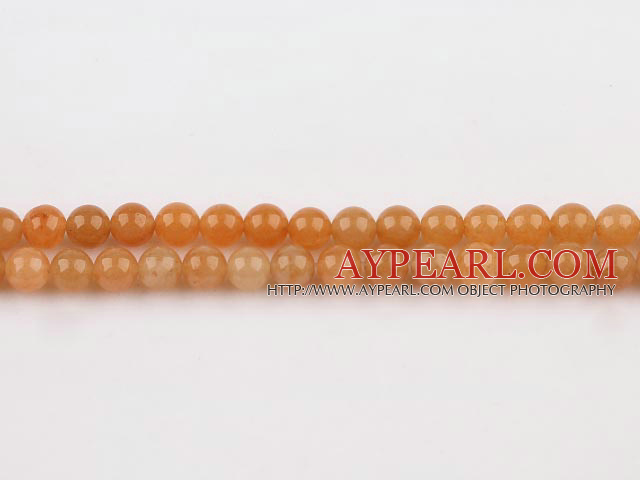 aventurine beads,6mm round, red ,sold per 15.75-inch strand