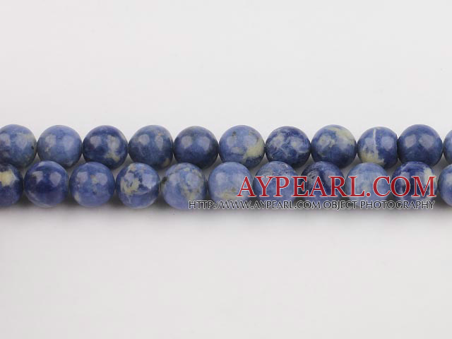 Sodalite beads,10mm round, blue, sold per 15.75-inch strand