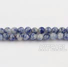 Spotted sodalite beads,4mm round, blue, sold per 15.75-inch strand