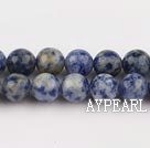 Spotted sodalite beads,8mm round, blue, sold per 15.75-inch strand