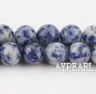 Spotted sodalite beads,10mm round, blue, sold per 15.75-inch strand