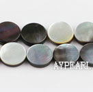 black lip shell beads,12mm flat oval,sold per 15.75-inch strand