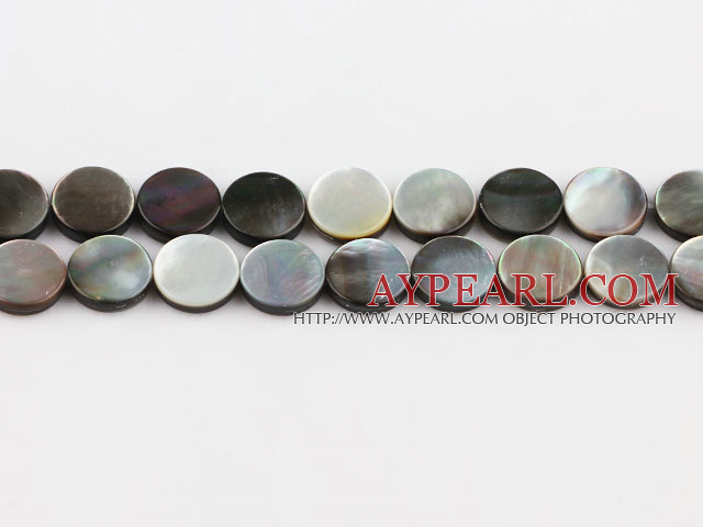 black lip shell beads,12mm flat oval,sold per 15.75-inch strand